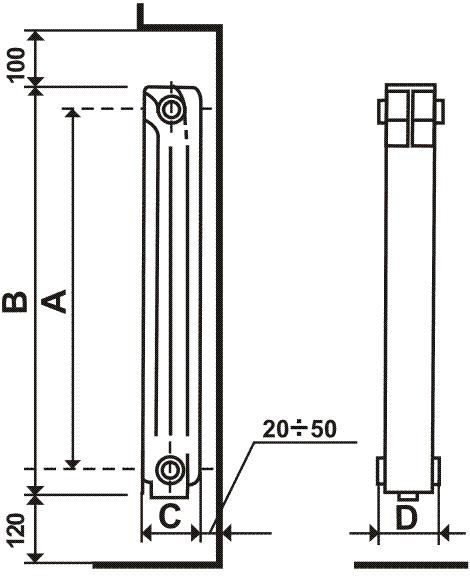 Радиатор биметалл STI схема